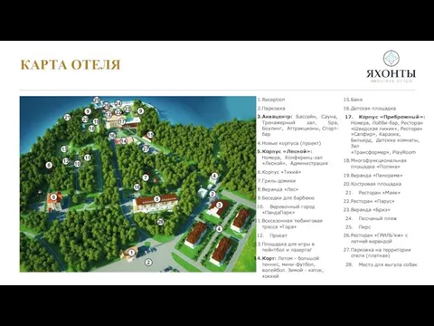 КАРТА ОТЕЛЯ Reception Парковка Аквацентр: Бассейн, Сауна, Тренажерный зал, Spa, Боулинг,