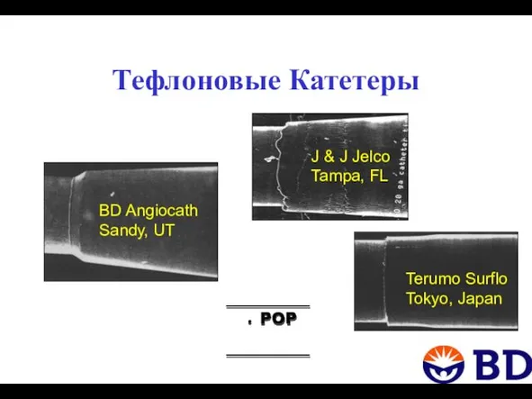 Тефлоновые Катетеры BD Angiocath Sandy, UT J & J Jelco Tampa,