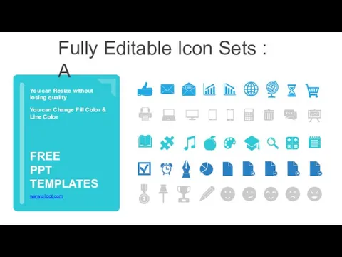 Fully Editable Icon Sets : A You can Resize without losing