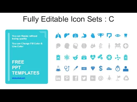 Fully Editable Icon Sets : C You can Resize without losing