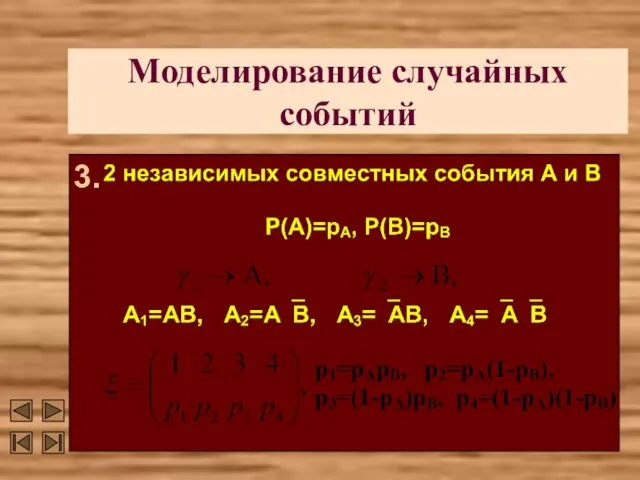 Моделирование случайных событий 3.