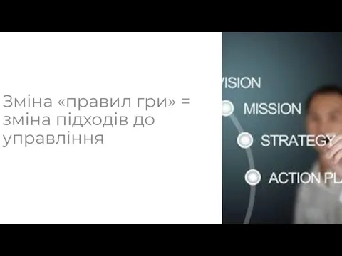 Зміна «правил гри» = зміна підходів до управління