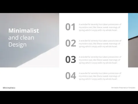 Minimalistic Minimalist Presentation Template Minimalist and clean Design