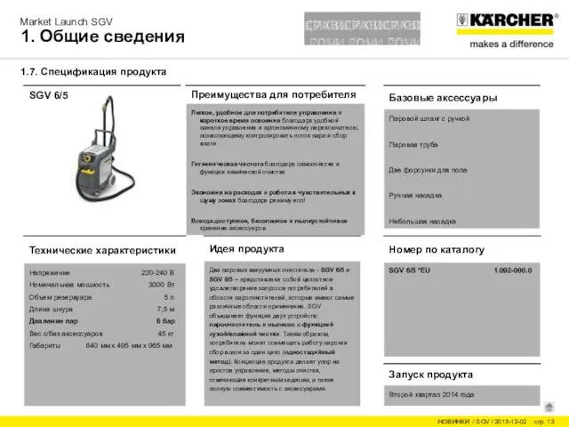 1. Общие сведения 1.7. Спецификация продукта