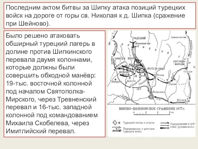 Последним актом битвы за Шипку атака позиций турецких войск на дороге