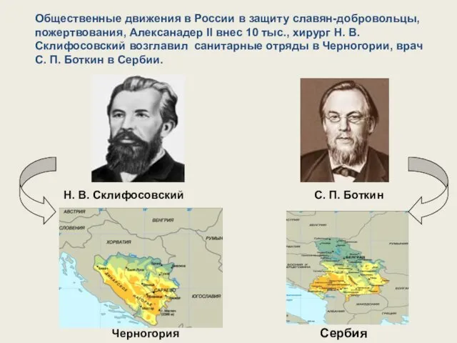 Общественные движения в России в защиту славян-добровольцы, пожертвования, Алексанадер II внес