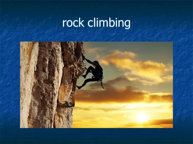 rock climbing