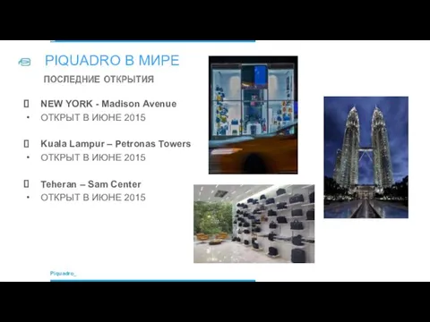 PIQUADRO В МИРЕ NEW YORK - Madison Avenue ОТКРЫТ В ИЮНЕ