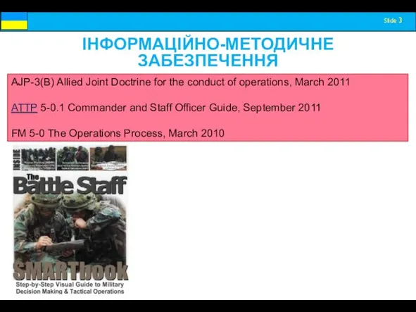 ІНФОРМАЦІЙНО-МЕТОДИЧНЕ ЗАБЕЗПЕЧЕННЯ AJP-3(B) Allied Joint Doctrine for the conduct of operations,