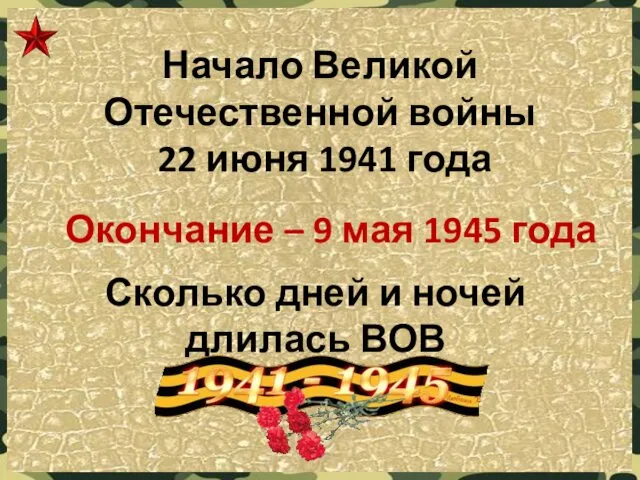 Начало Великой Отечественной войны 22 июня 1941 года Сколько дней и