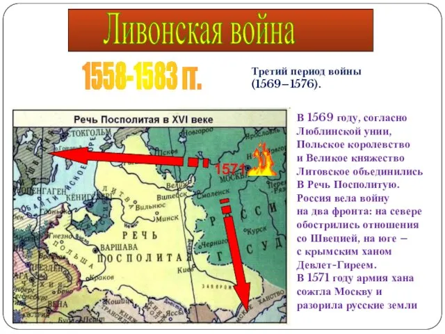 Ливонская война 1558-1583 гг. Третий период войны (1569–1576). В 1569 году,