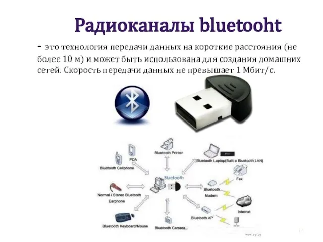 Радиоканалы bluetooht - это технология передачи данных на короткие расстояния (не