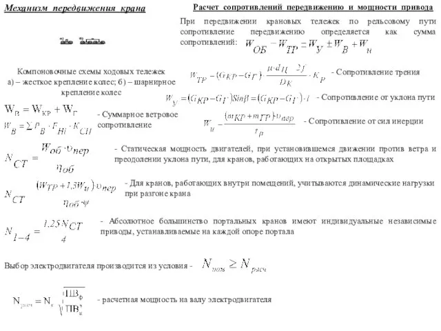 Компоновочные схемы ходовых тележек а) – жесткое крепление колес; б) –