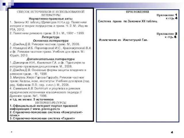 * * * СПИСОК ИСТОЧНИКОВ И ИСПОЛЬЗОВАННОЙ ЛИТЕРАТУРЫ Нормативно-правовые акты 1.