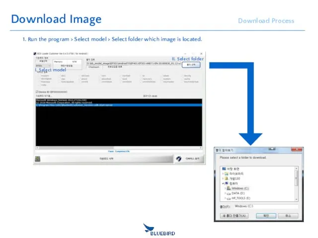 1. Run the program > Select model > Select folder which