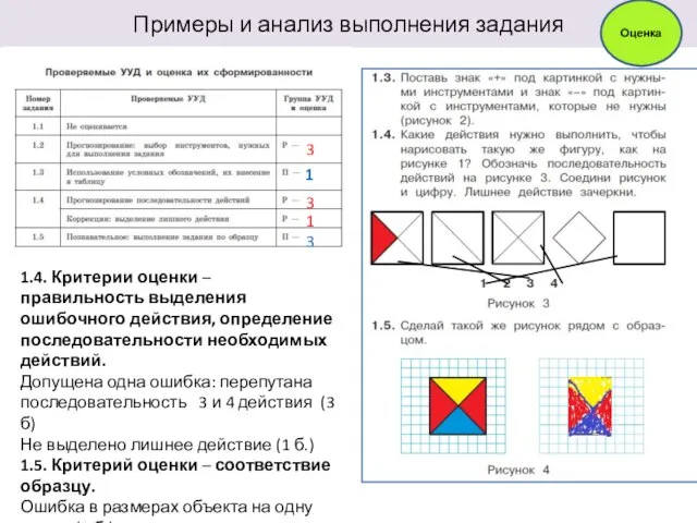 Примеры и анализ выполнения задания 3 1 3 13 1.4. Критерии