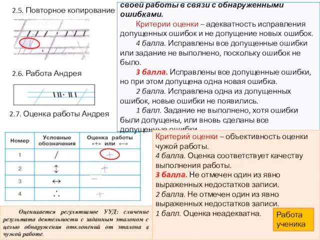 2.5. Повторное копирование 2.6. Работа Андрея 2.7. Оценка работы Андрея Оценивается