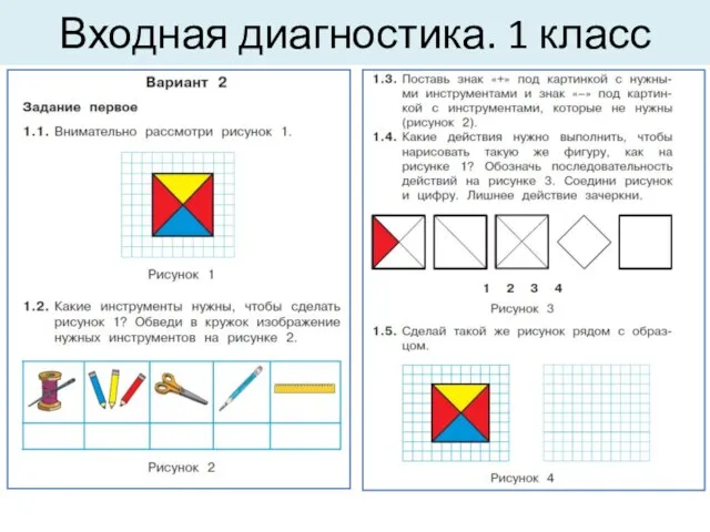 Входная диагностика. 1 класс