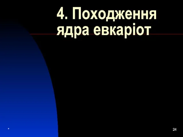 4. Походження ядра евкаріот *