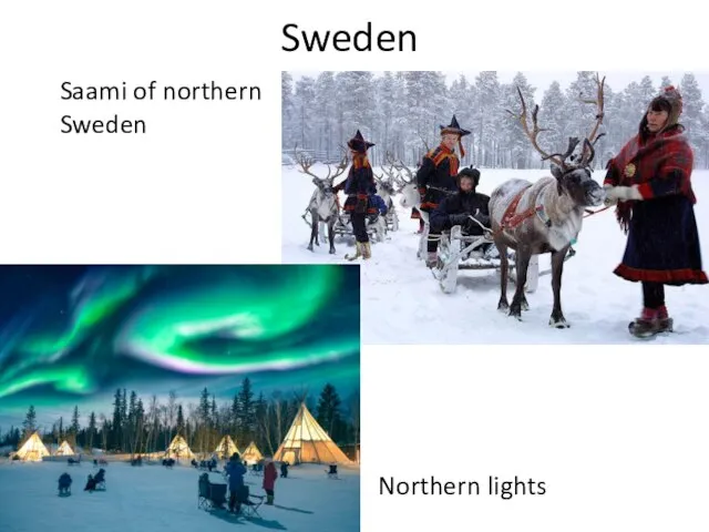 Sweden Saami of northern Sweden Northern lights