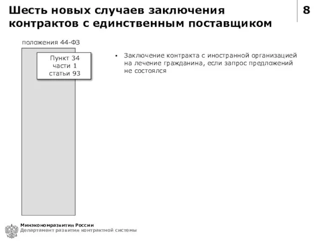 8 Минэкономразвития России Департамент развития контрактной системы положения 44-ФЗ Пункт 34