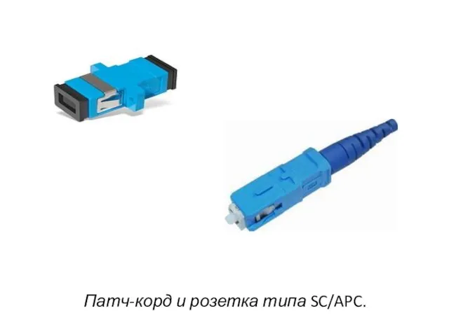 Патч-корд и розетка типа SC/APC.