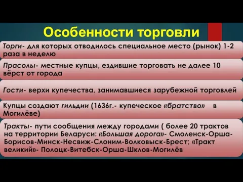 Особенности торговли