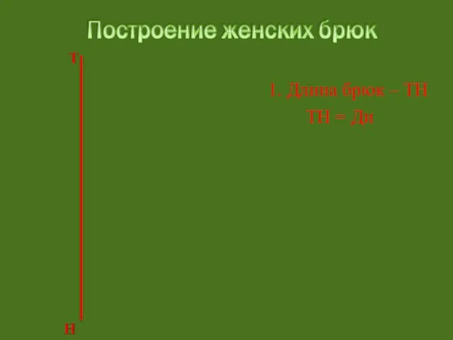 1. Длина брюк – ТН ТН = Ди