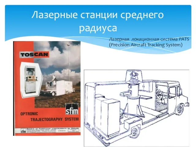 Лазерные станции среднего радиуса Лазерная локационная система PATS (Precision Aircraft Tracking System)