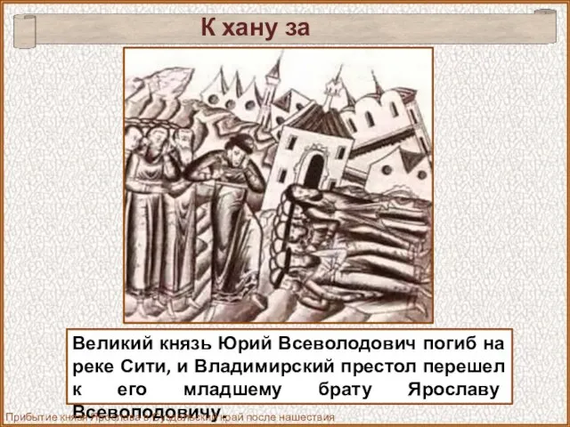 Великий князь Юрий Всеволодович погиб на реке Сити, и Владимирский престол