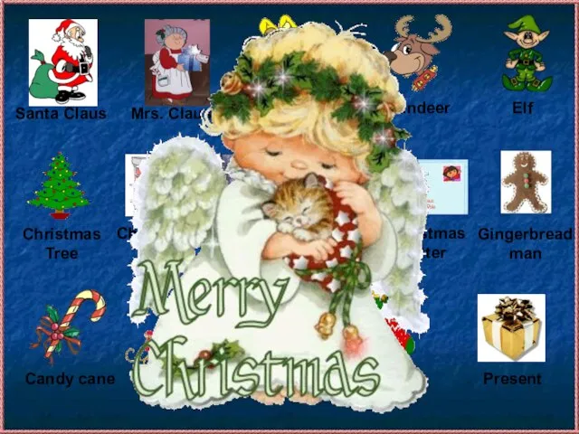 Gingerbread man Mrs. Claus Santa Claus Angel Christmas Tree Christmas letter