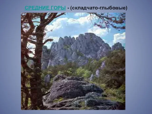 СРЕДНИЕ ГОРЫ - (складчато-глыбовые)