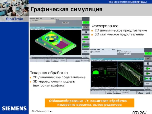 07/26/2023 Графическая симуляция Токарная обработка 2D динамическое представление 3D «проволочная» модель