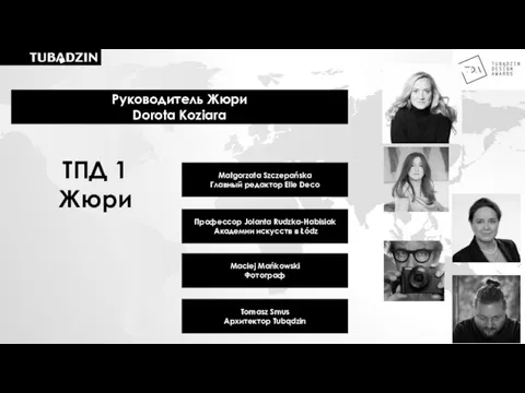 ТПД 1 Жюри Руководитель Жюри Dorota Koziara Małgorzata Szczepańska Главный редактор