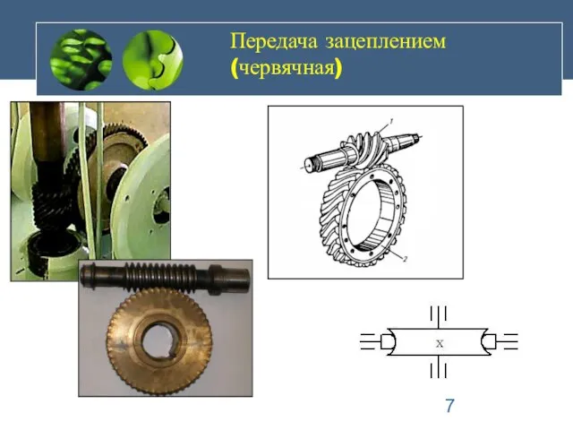 Передача зацеплением (червячная)