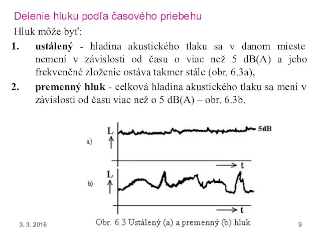 3. 3. 2016 Delenie hluku podľa časového priebehu Hluk môže byť: