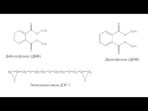 Дибутилфталат (ДБФ) Эпоксидная смола ДЭГ-1 Диоктифталат (ДОФ)