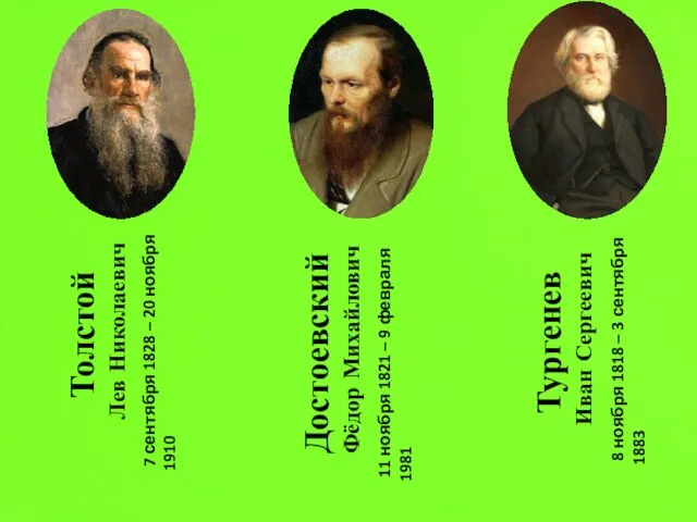 Толстой Лев Николаевич 7 сентября 1828 – 20 ноября 1910 Достоевский