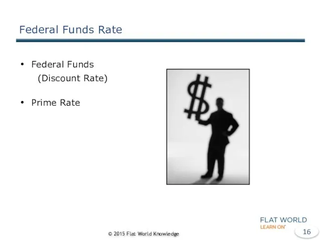 Federal Funds Rate Federal Funds (Discount Rate) Prime Rate © 2015 Flat World Knowledge