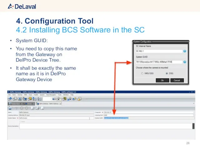 4.2 Installing BCS Software in the SC 4. Configuration Tool System