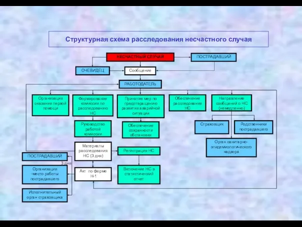 Структурная схема расследования несчастного случая