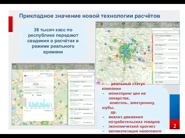 Прикладное значение новой технологии расчётов 2 36 тысяч касс по республике