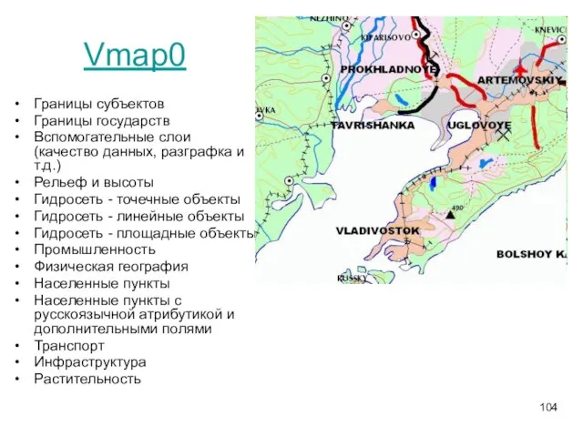 Vmap0 Границы субъектов Границы государств Вспомогательные слои (качество данных, разграфка и