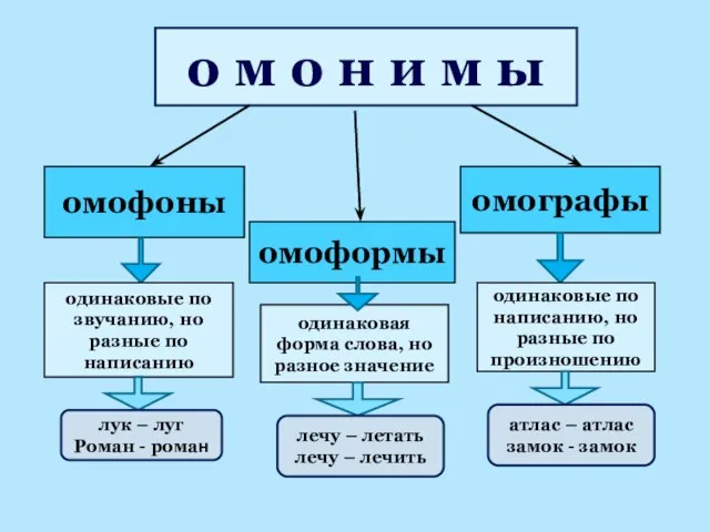 омофоны омоформы омографы о м о н и м ы одинаковые