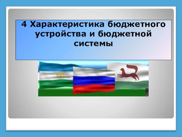 4 Характеристика бюджетного устройства и бюджетной системы