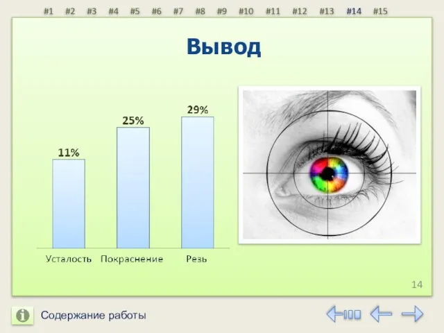 14 Вывод Содержание работы #15 #6 #3 #8 #5 #7 #10