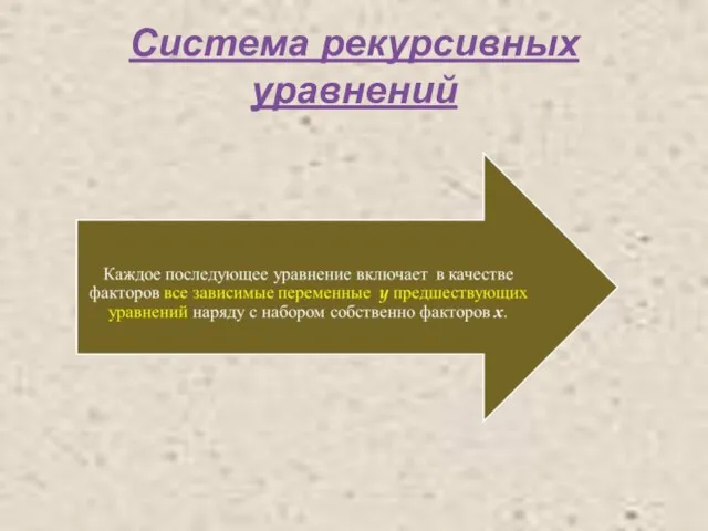 Система рекурсивных уравнений