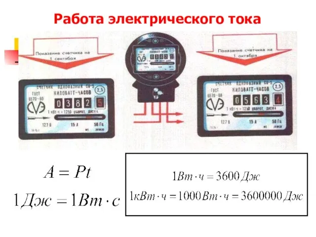 Работа электрического тока !