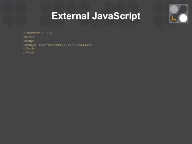 External JavaScript