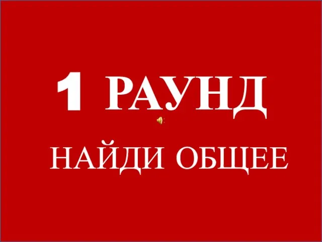 1 РАУНД НАЙДИ ОБЩЕЕ